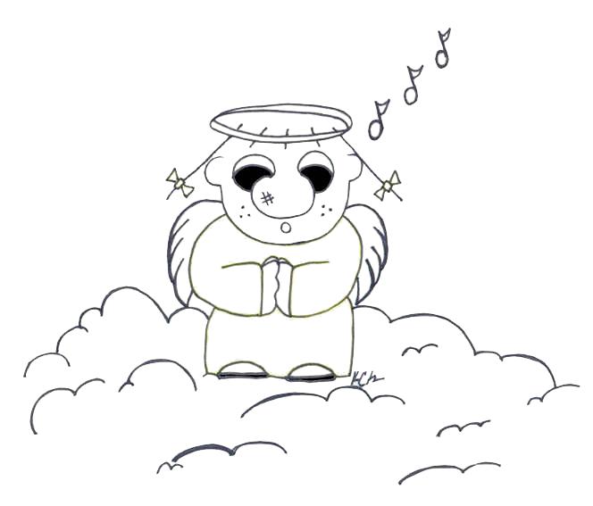 Lilly - Angel Singing - bw-sm